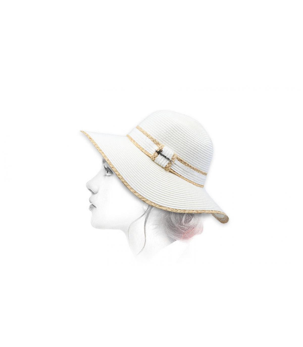 Capeline weiß Stroh Queen Liberty white Capeline weiß Stroh Queen Liberty white